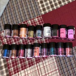 Lot of pigment glitters- loose glitters—18 set